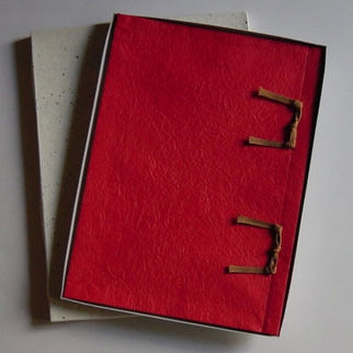 和綴じ帳大　赤